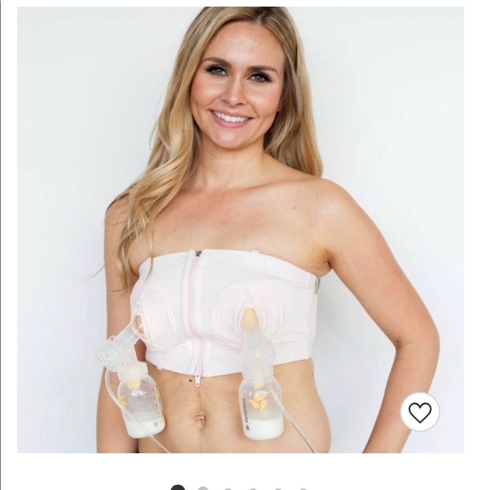 Simple Wishes Pastel Pink Adjustable Hands Free Pumping Bra by Lansinoh